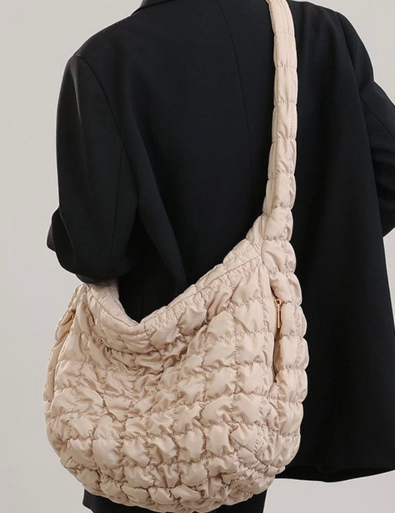 Large Quilted Carryall Puffer Bag