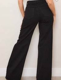 High-Rise Cross Waist Wide Leg Jeans