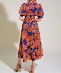 Cameron Printed Woven Midi Dress