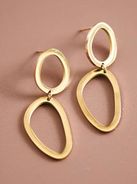 Gold Double Drop Earrings