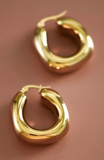 Medium Gold Hoop Earrings