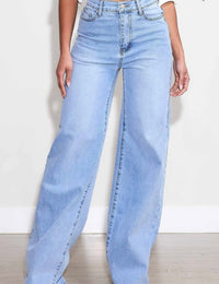 High-Rise Essential Wide Leg Jeans