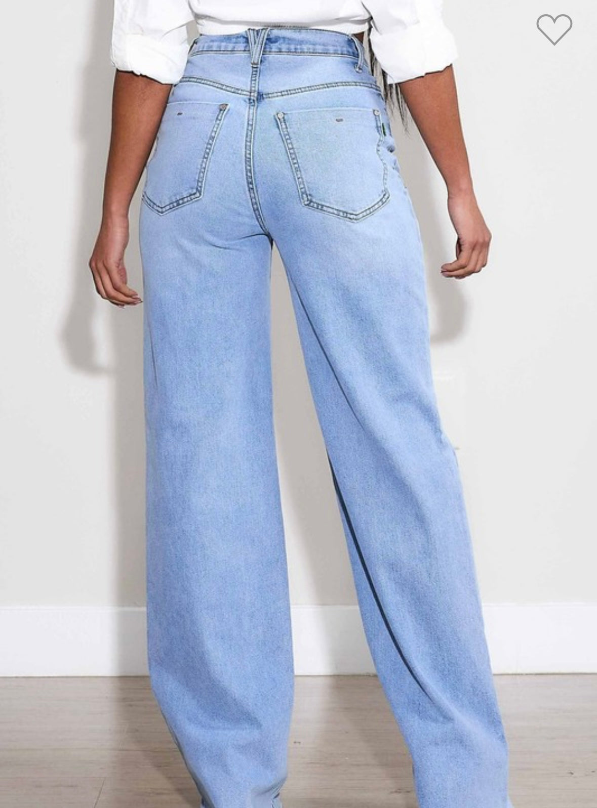 High-Rise Essential Wide Leg Jeans