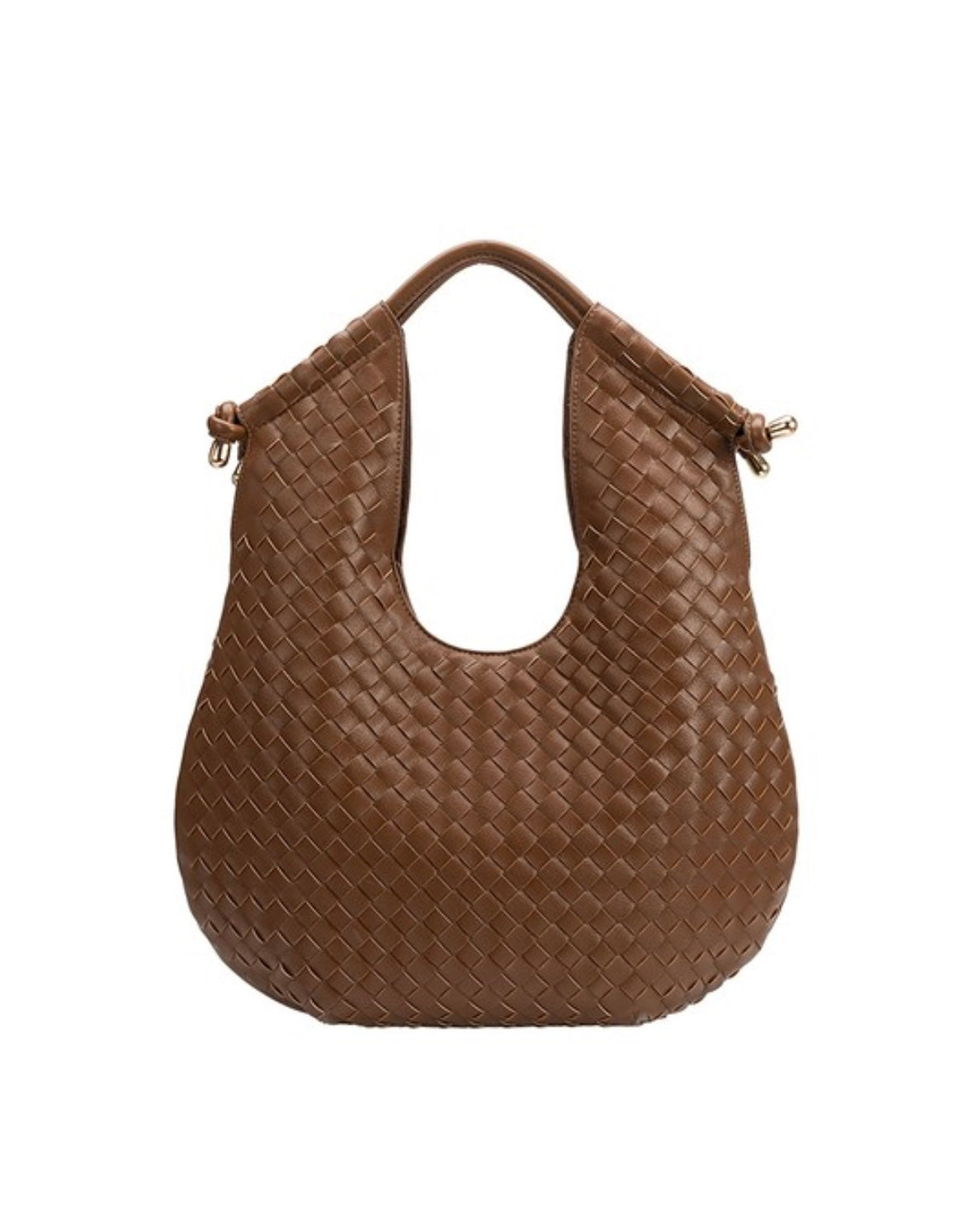 Melie Bianco Chocolate Woven Bag