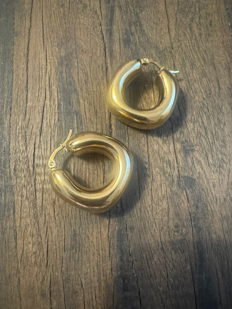 Medium Gold Hoop Earrings