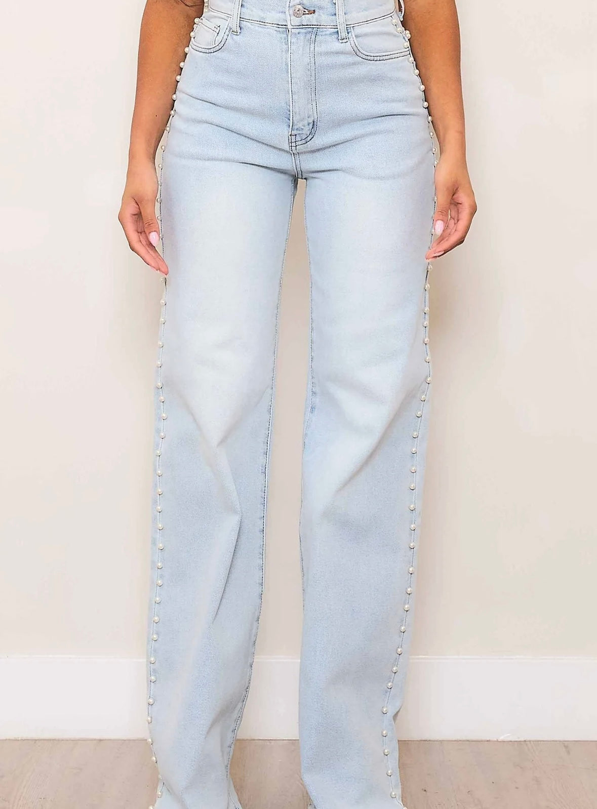 Pearl High-Rise Wide Leg Jeans