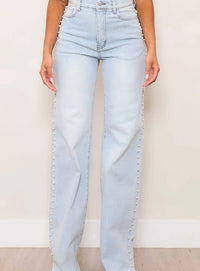 Pearl High-Rise Wide Leg Jeans