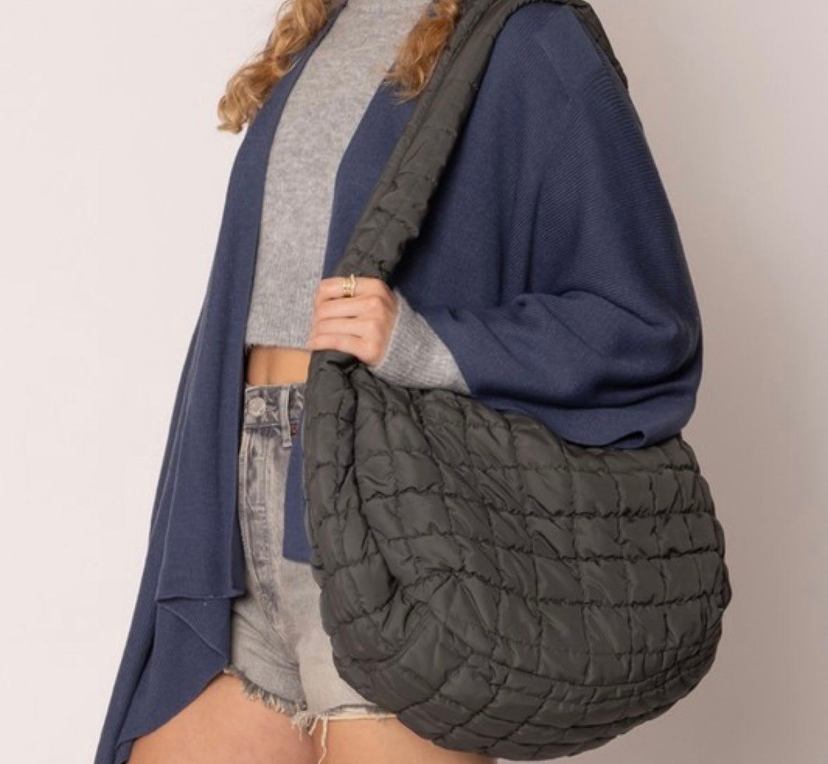 Quilted Puffer Tote Bag