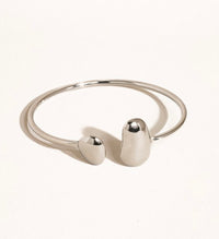 18k Non-tarnish Round Thin Bracelet - SILVER