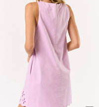 Pieranna Sleeveless Scallop Edge Mini Dress