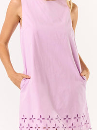 Pieranna Sleeveless Scallop Edge Mini Dress