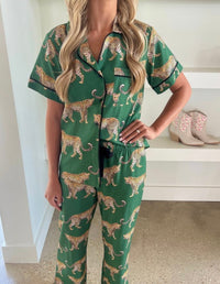 Cheetah Pajama Set