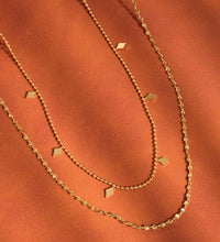 18k Gold Non-tarnish Layered Tassel Necklace