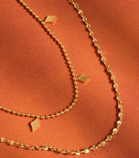 18k Gold Non-tarnish Layered Tassel Necklace