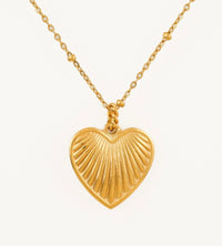18k Gold-plates Heart Necklace