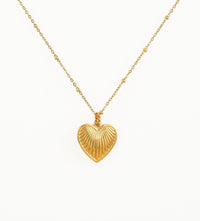 18k Gold-plates Heart Necklace
