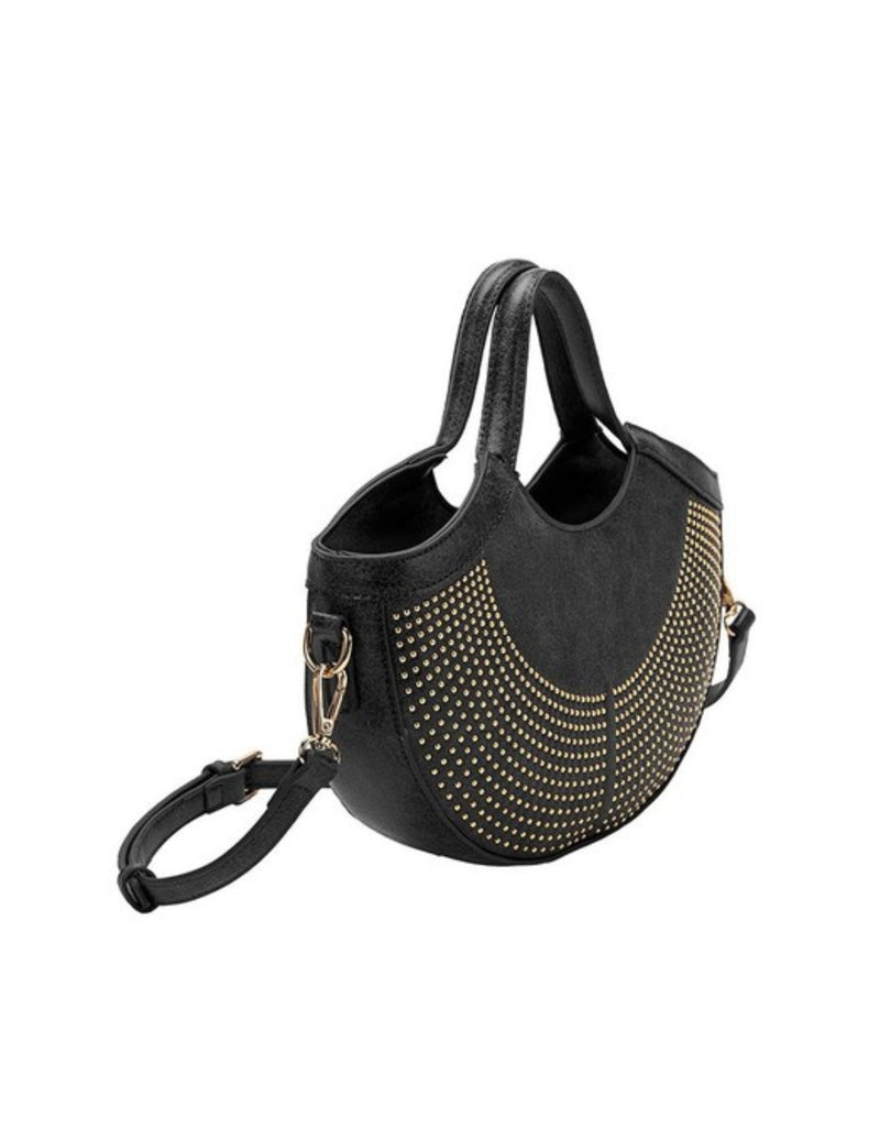 Kaylee Vegan Leather Half Moon Handag