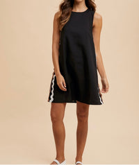 Reese Ric Rac Trimmed Sleeveless Shift Mini Dress
