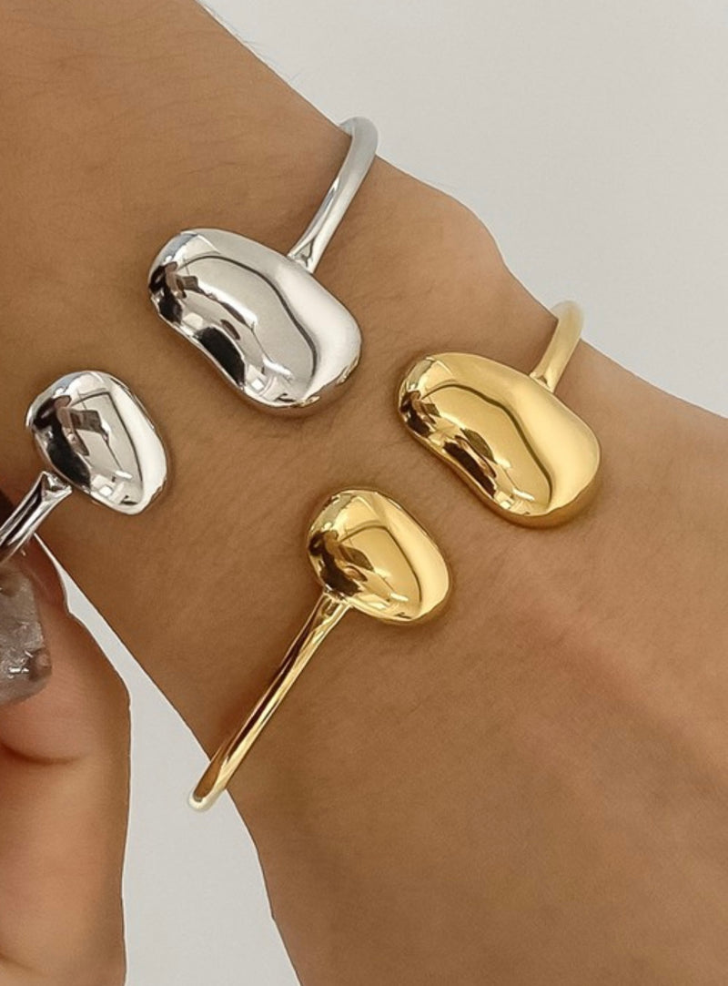 18k Non-tarnish Round Thin Bracelet - GOLD