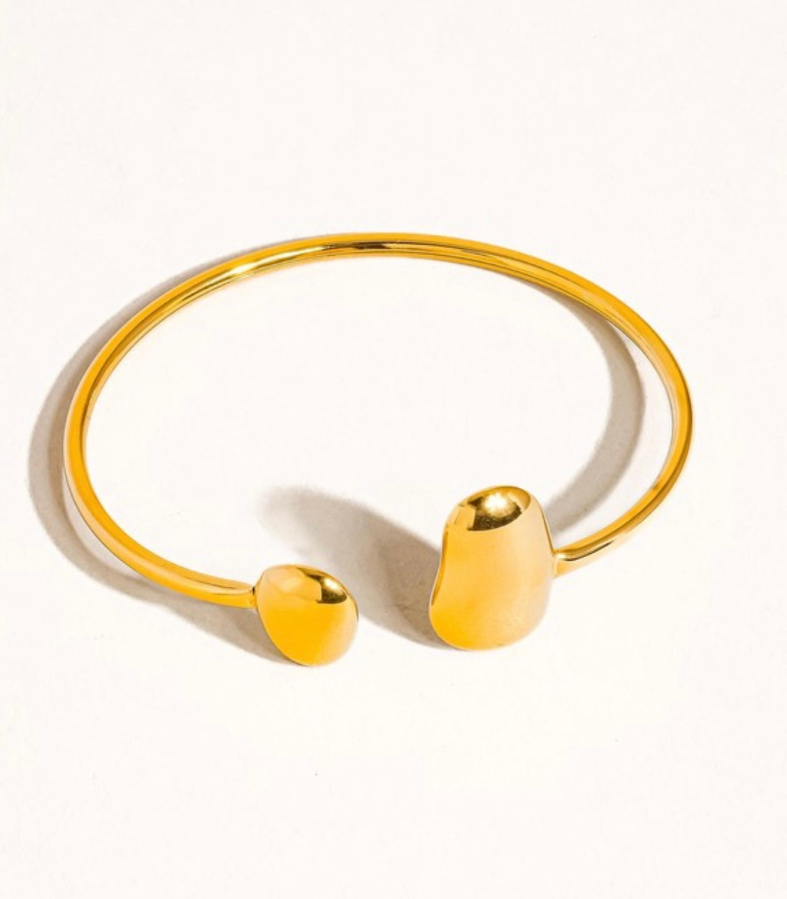 18k Non-tarnish Round Thin Bracelet - GOLD