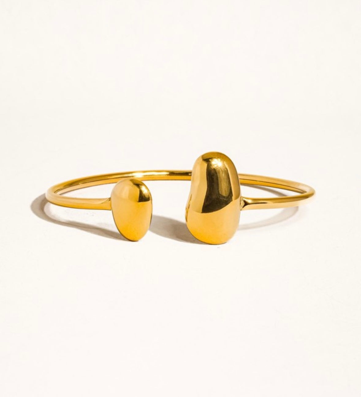 18k Non-tarnish Round Thin Bracelet - GOLD