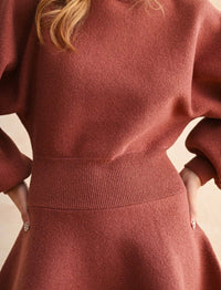 Balloon Sleeve Sweater Dress