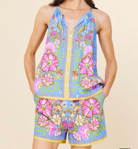 Anneliese Border Print Top