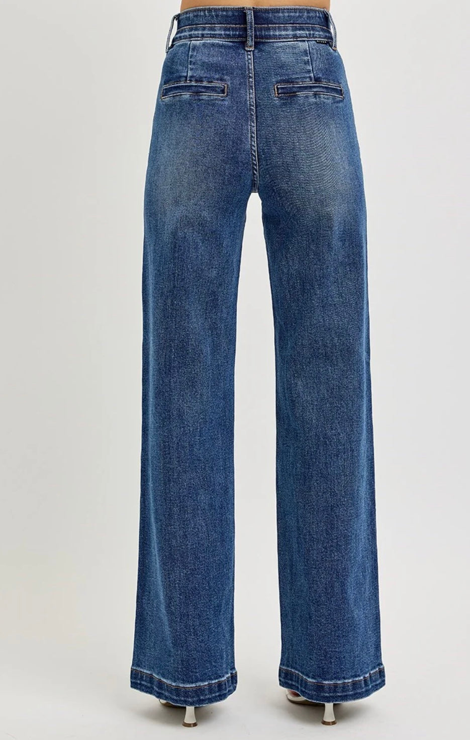 Tummy Control Double Waist Band Jean Trouser