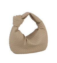 Vegan Leather Woven Handbag