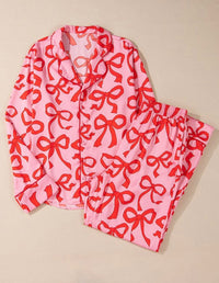 Pink and Red Bow Pajama Set